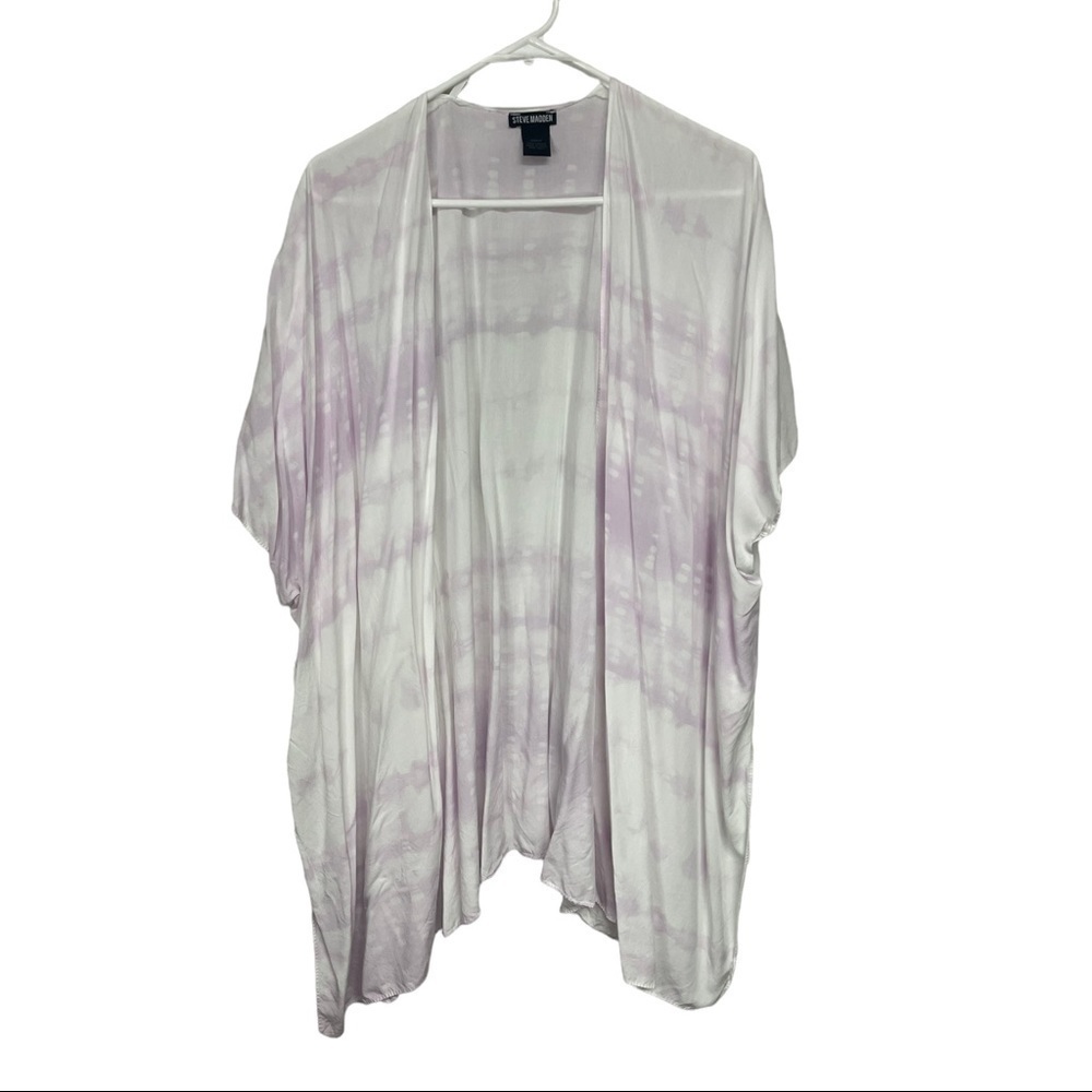 Steve Madden Lavender Tie Dye Oversized Kimono One Size